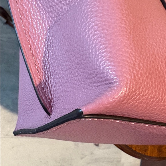 Coach 1573 May Tote Bag shoulder bag pebbled leather Dusty pink/saddle brass - Picture 13 of 17